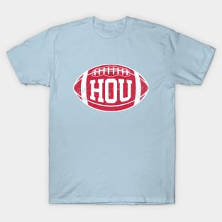 HOU Retro Football - Light Blue T-Shirt